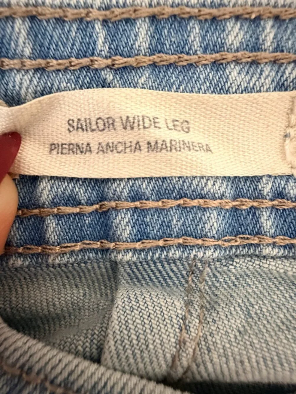 Universal Thread Sailor Wide Leg Jeans High Rise Light Wash 4R #A3243